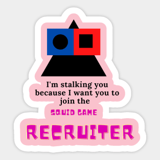 Korean game recruiter t shirts and products Sticker